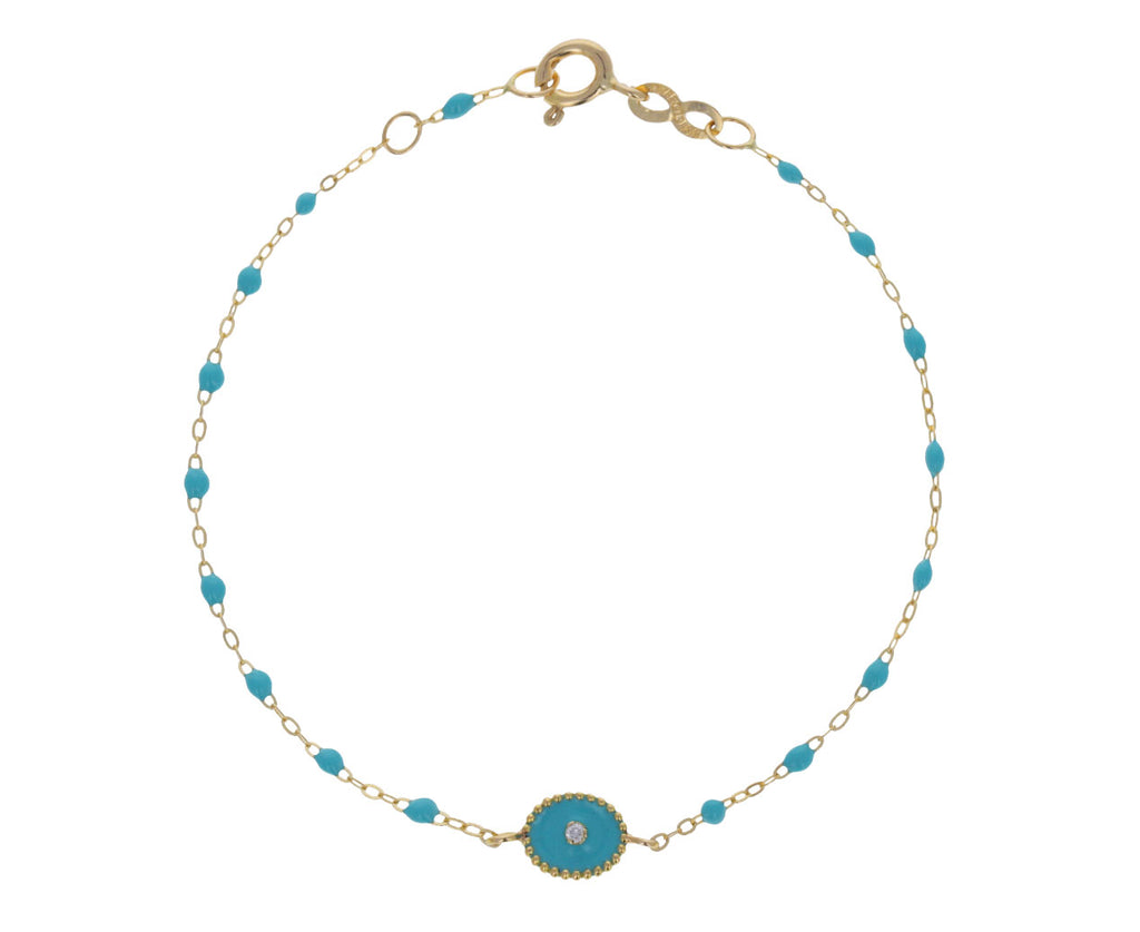Turquoise North Star Resin Beaded Bracelet