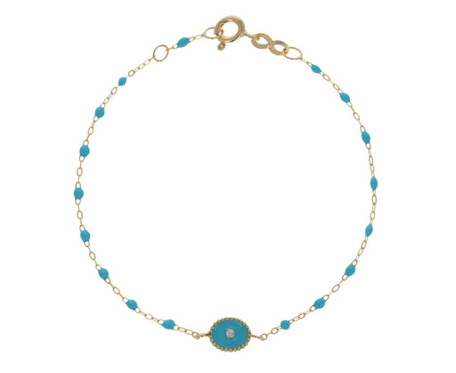 Turquoise North Star Resin Beaded Bracelet