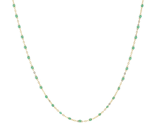 Short Mint Green Resin Bead Necklace