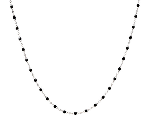 Black Resin Bead Necklace