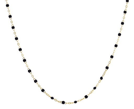 Black Resin Beaded Necklace