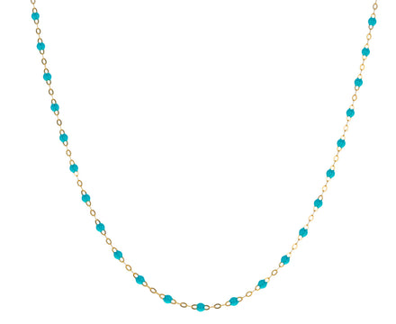 Turquoise Resin Beaded Necklace