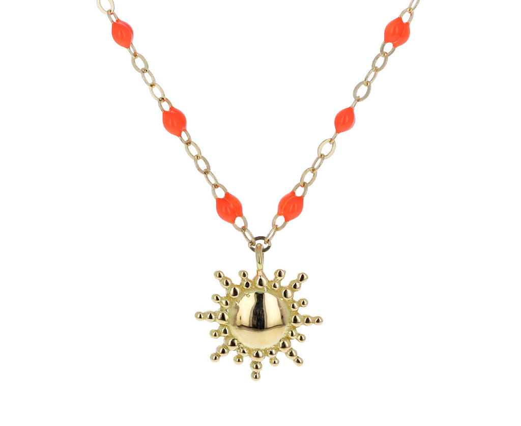 Neon store orange necklace