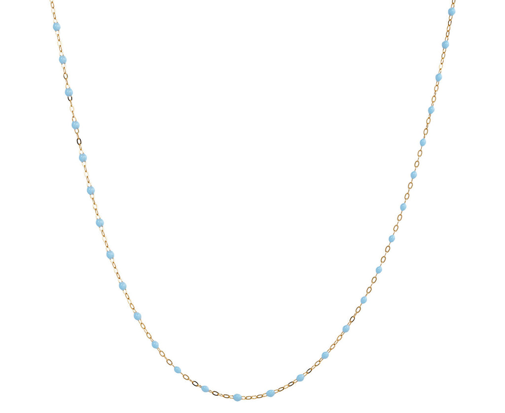 Baby Blue Resin Bead Necklace