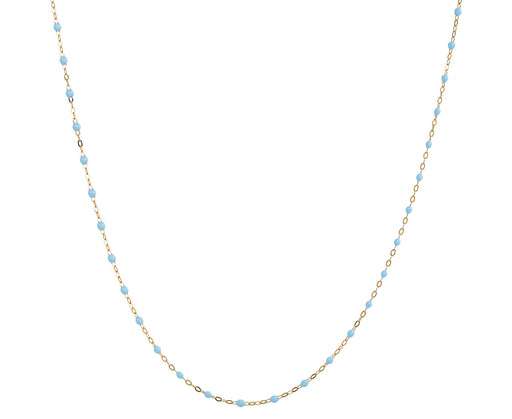 Baby Blue Resin Bead Necklace