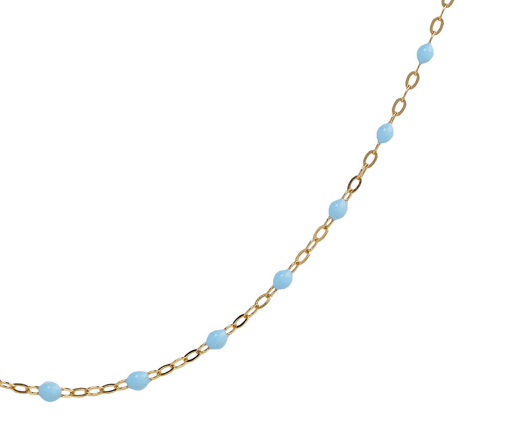 Baby Blue Resin Bead Necklace
