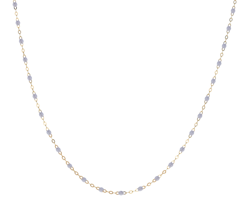 Long White Resin Beaded Neckalce