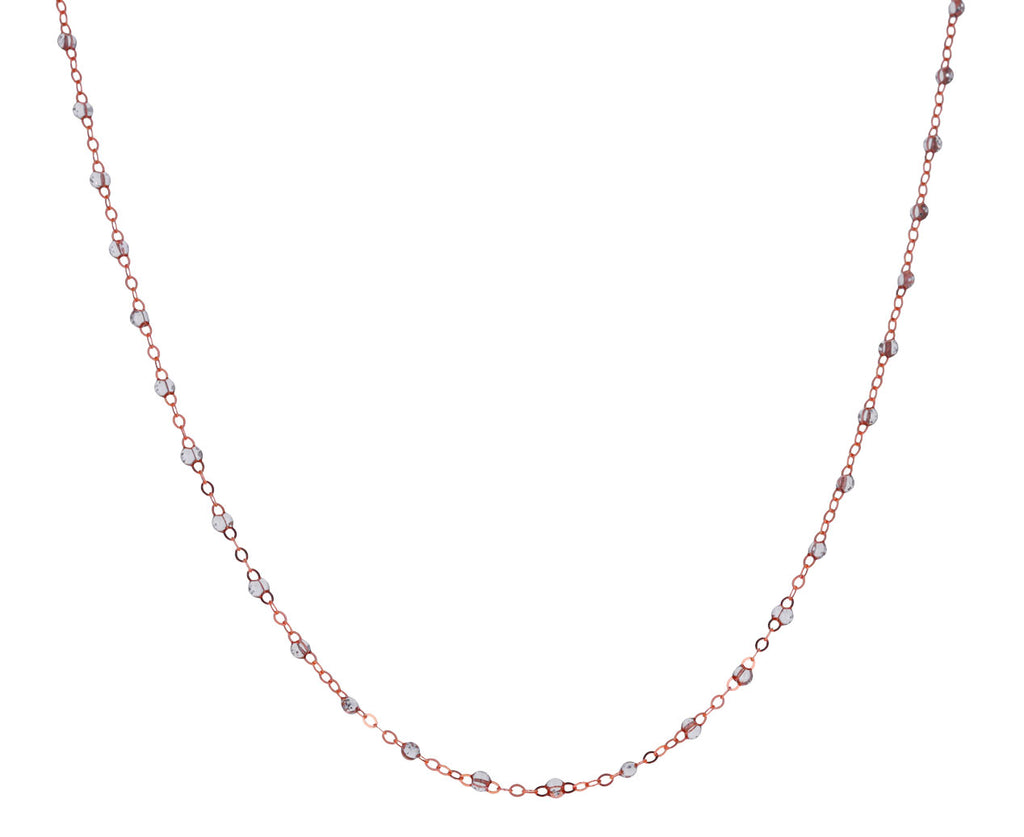 Short Rose Gold Super Sparkle Resin Beaded Necklace