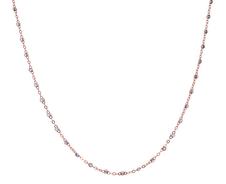 Short Rose Gold Super Sparkle Resin Beaded Necklace