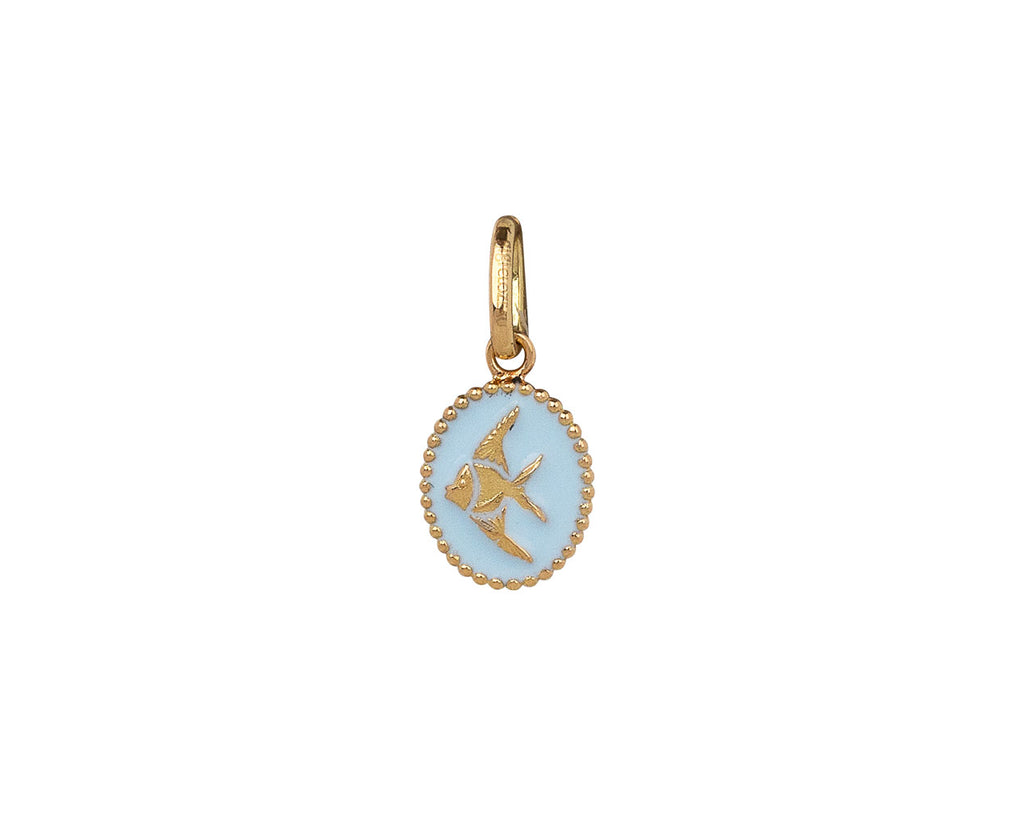 Baby Blue Enamel Angelfish Charm ONLY