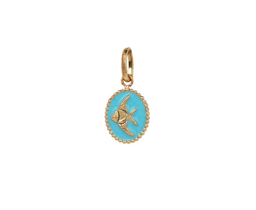 Turquoise Enamel Angelfish Charm ONLY