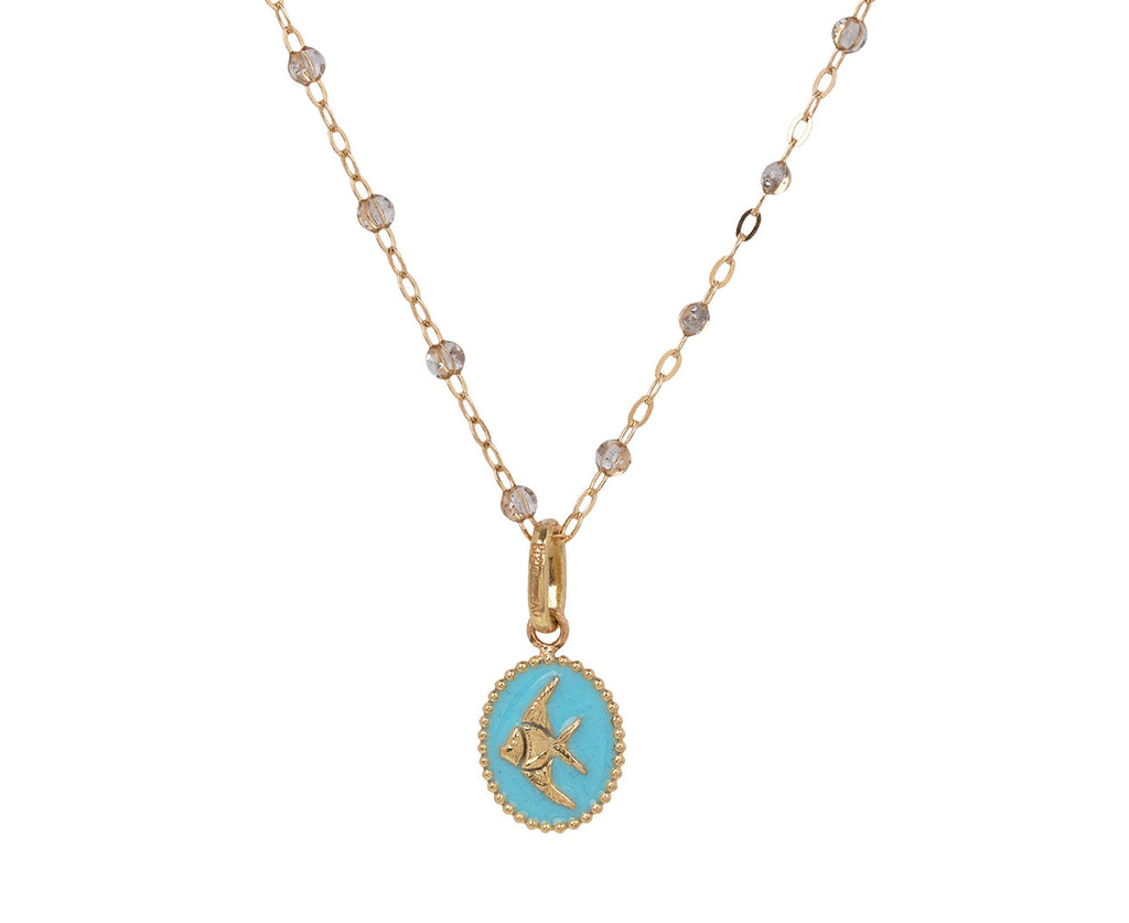 Turquoise Enamel Angelfish Charm ONLY