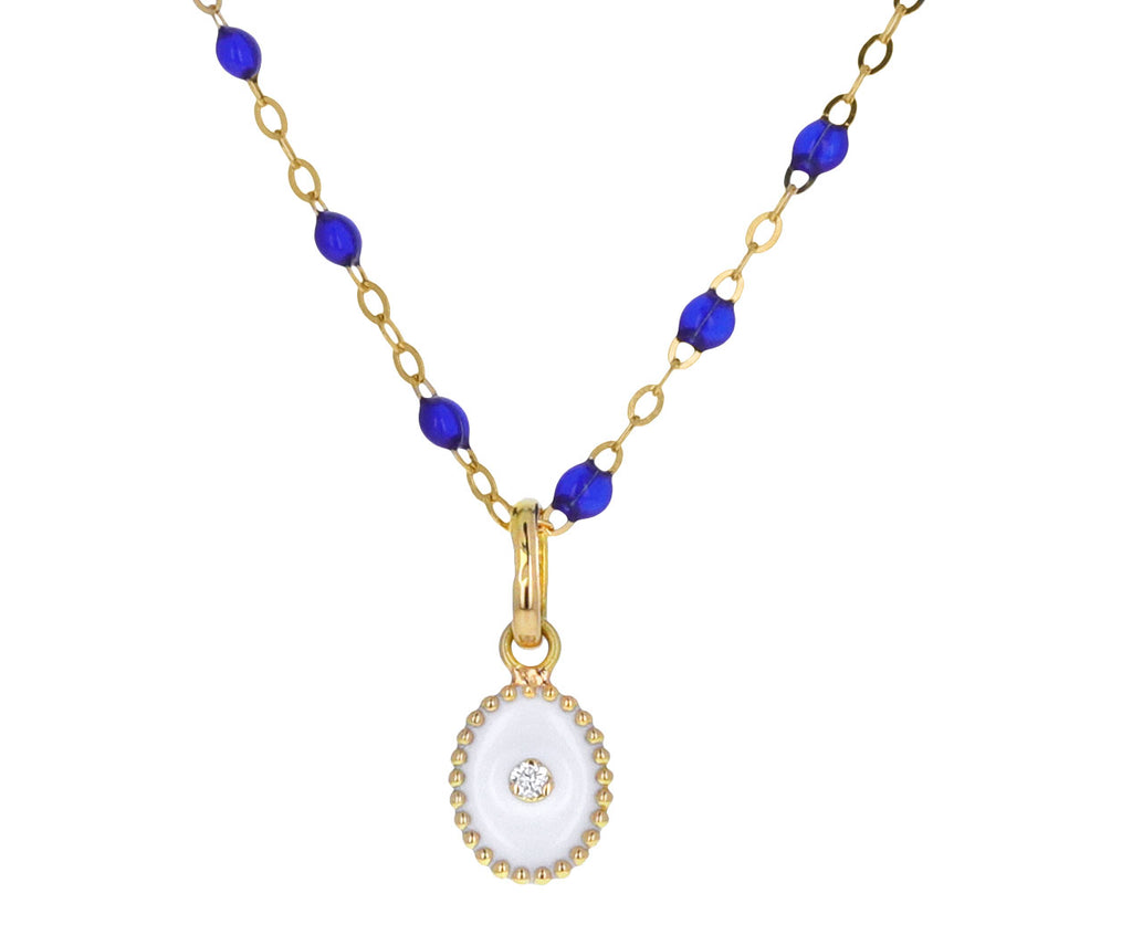 White Enamel and Diamond North Star Pendant ONLY - TWISTonline 