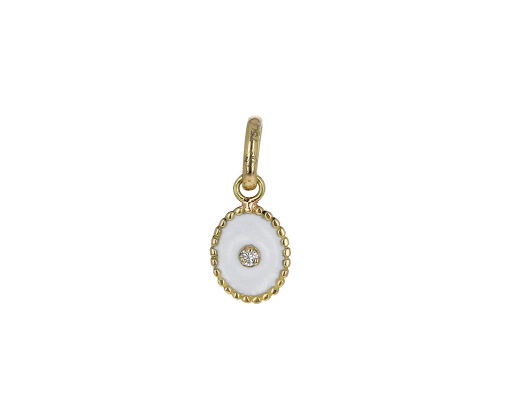 White Enamel and Diamond North Star Pendant ONLY - TWISTonline 