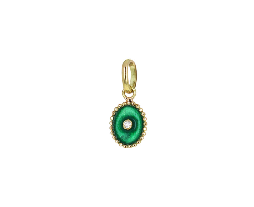 Small Green Enamel and Diamond North Star Pendant ONLY