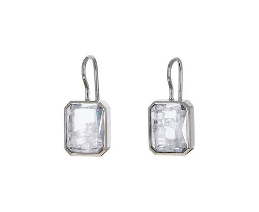 White Gold Sapphire Diamond Kaleidoscope Shaker Earrings