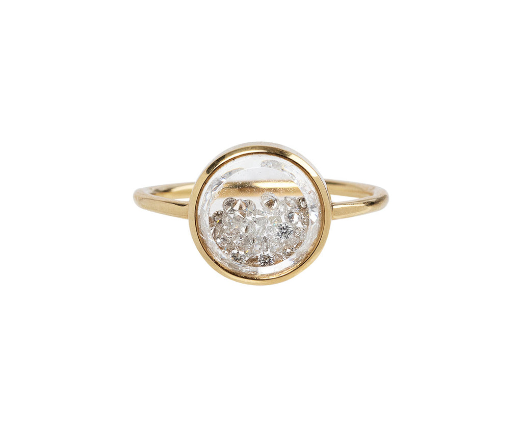 Cushion cut white sapphire ring — LIAUNG-CHUNG YEN Contemporary Jewelry