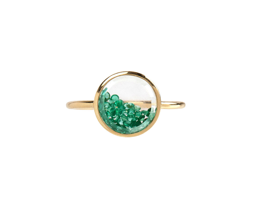 Loose Emeralds and White Sapphire Ring