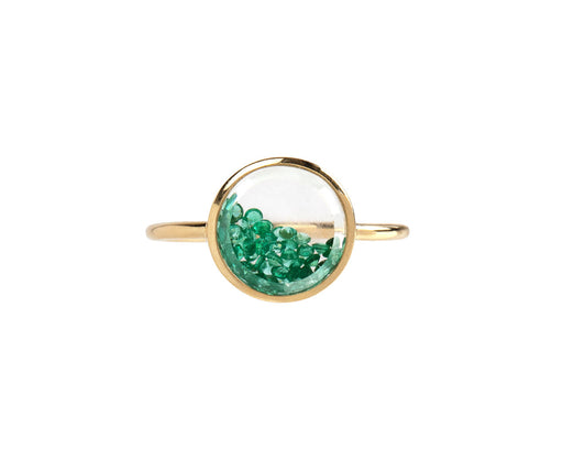 Loose Emeralds and White Sapphire Ring