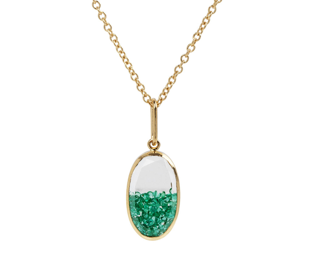 Moritz Glik Emerald Oval Sapphire Kaleidoscope Shaker Necklace