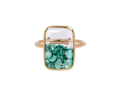Moritz Glik Emerald Kaleidoscope Shaker Ring