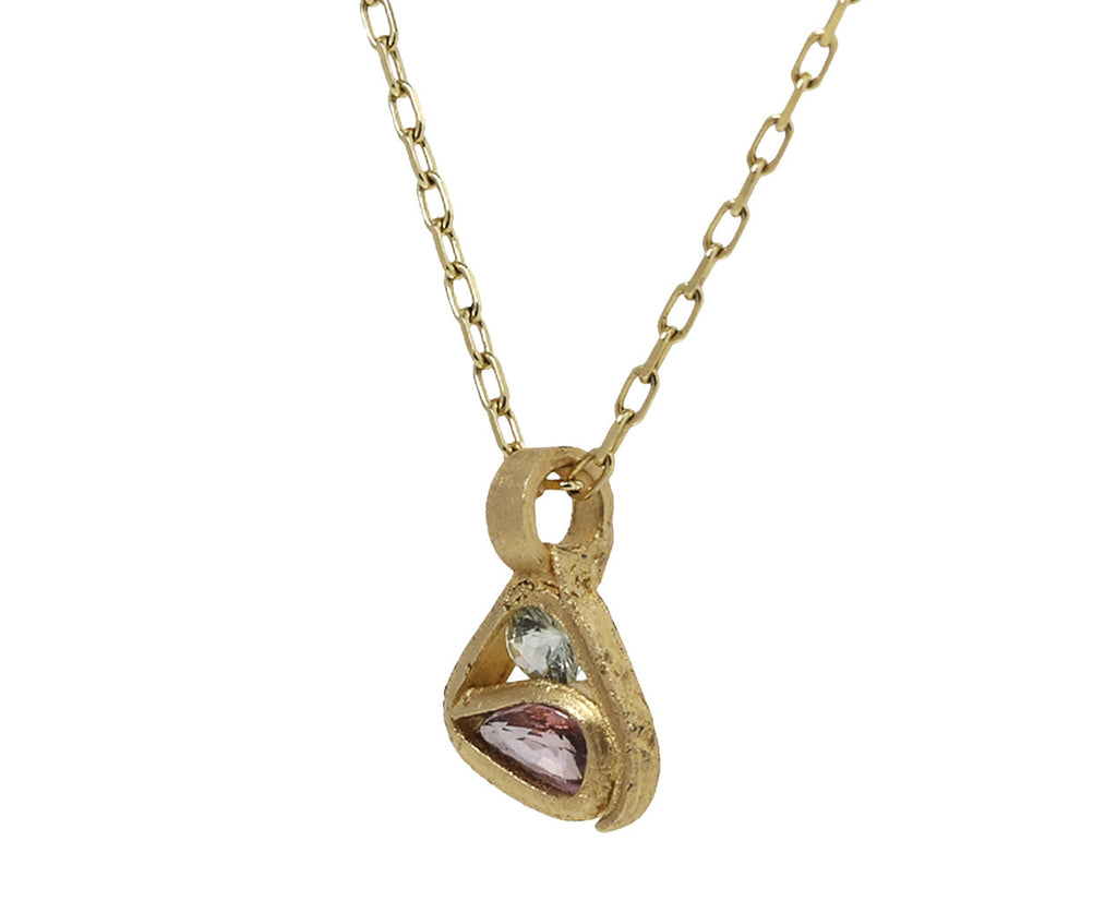 Sapphire Carriage Pendant Necklace