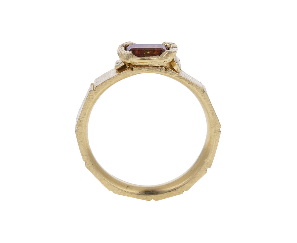 Peach Sapphire Mantle Ring