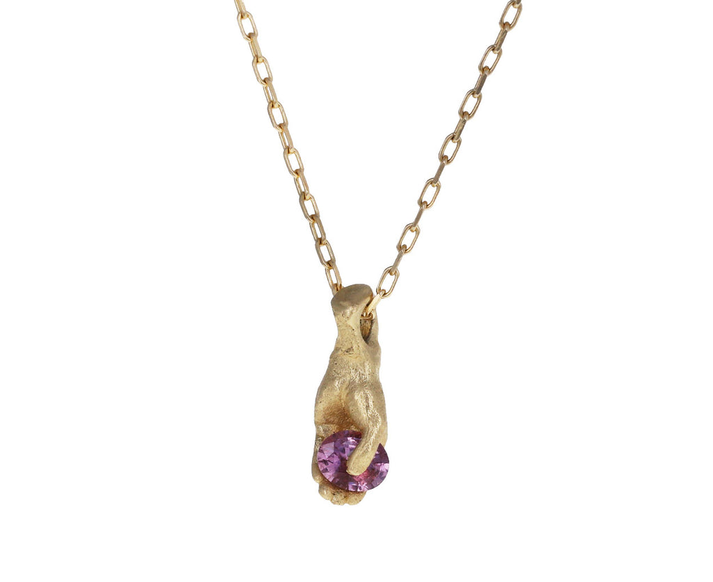 Pink Sapphire Aster Pendant Necklace