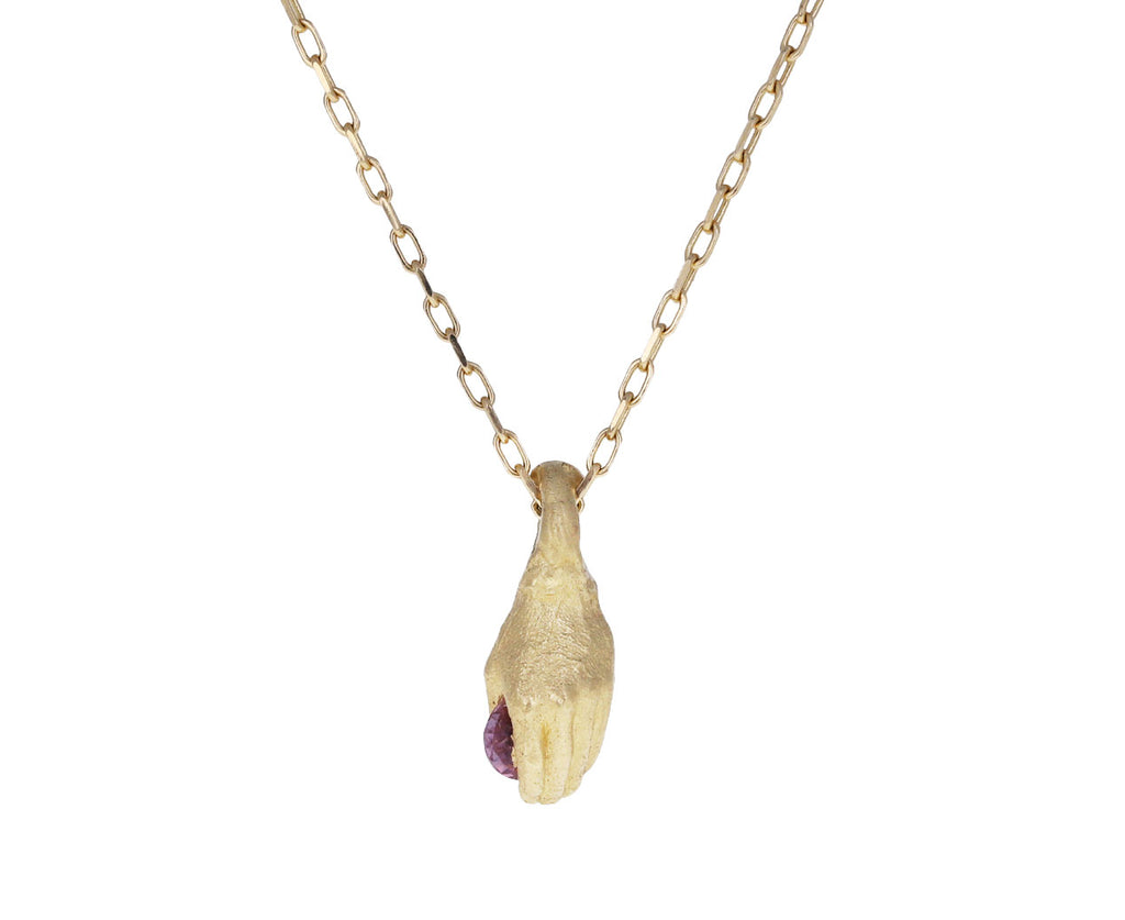 Pink Sapphire Aster Pendant Necklace