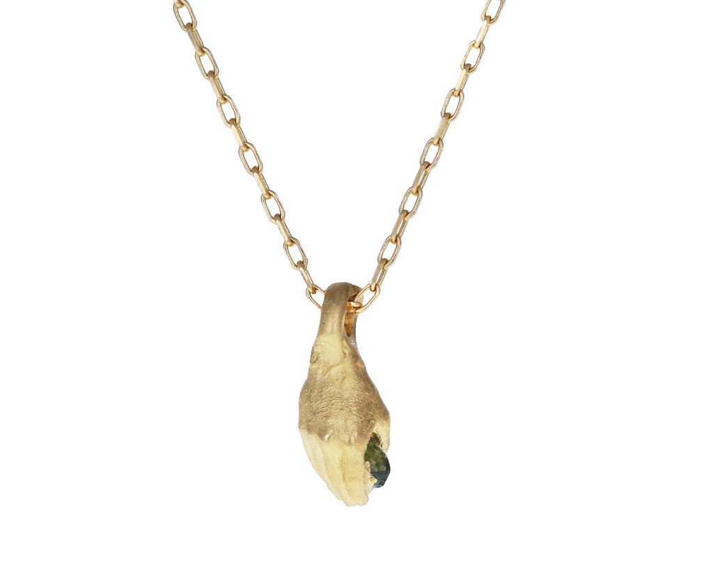 Teal Sapphire Saxe Pendant Necklace