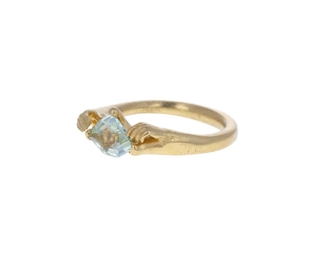 Light Blue Sapphire Silt Ring