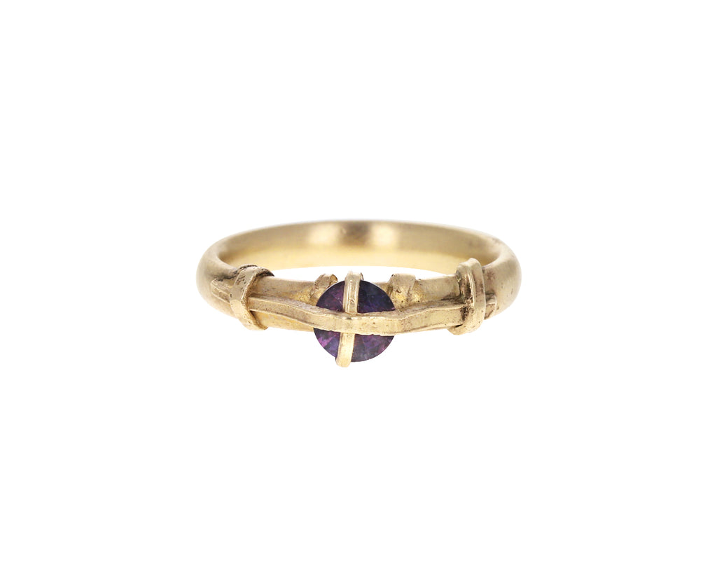 Natural Sapphire Strapped Ring