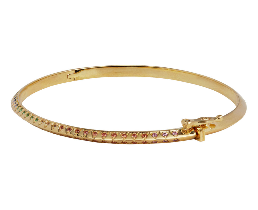 Harwell Godfrey Skinny Rainbow Talisman Bangle Bracelet Side