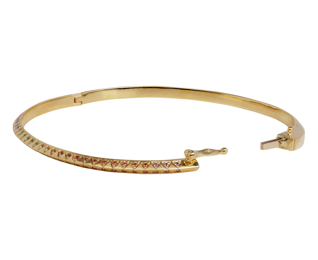 Harwell Godfrey Skinny Rainbow Talisman Bangle Bracelet Clasp Open