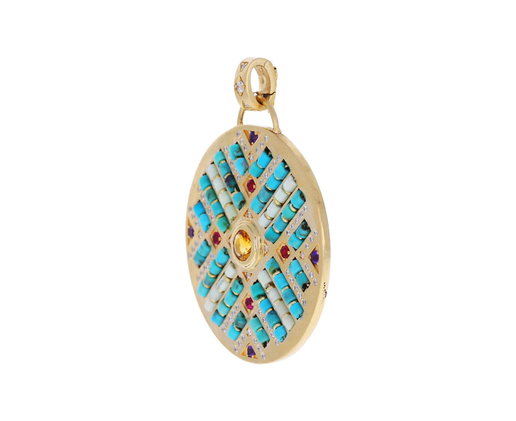 Citrine and Diamond Bead Other Dimensions Medallion ONLY