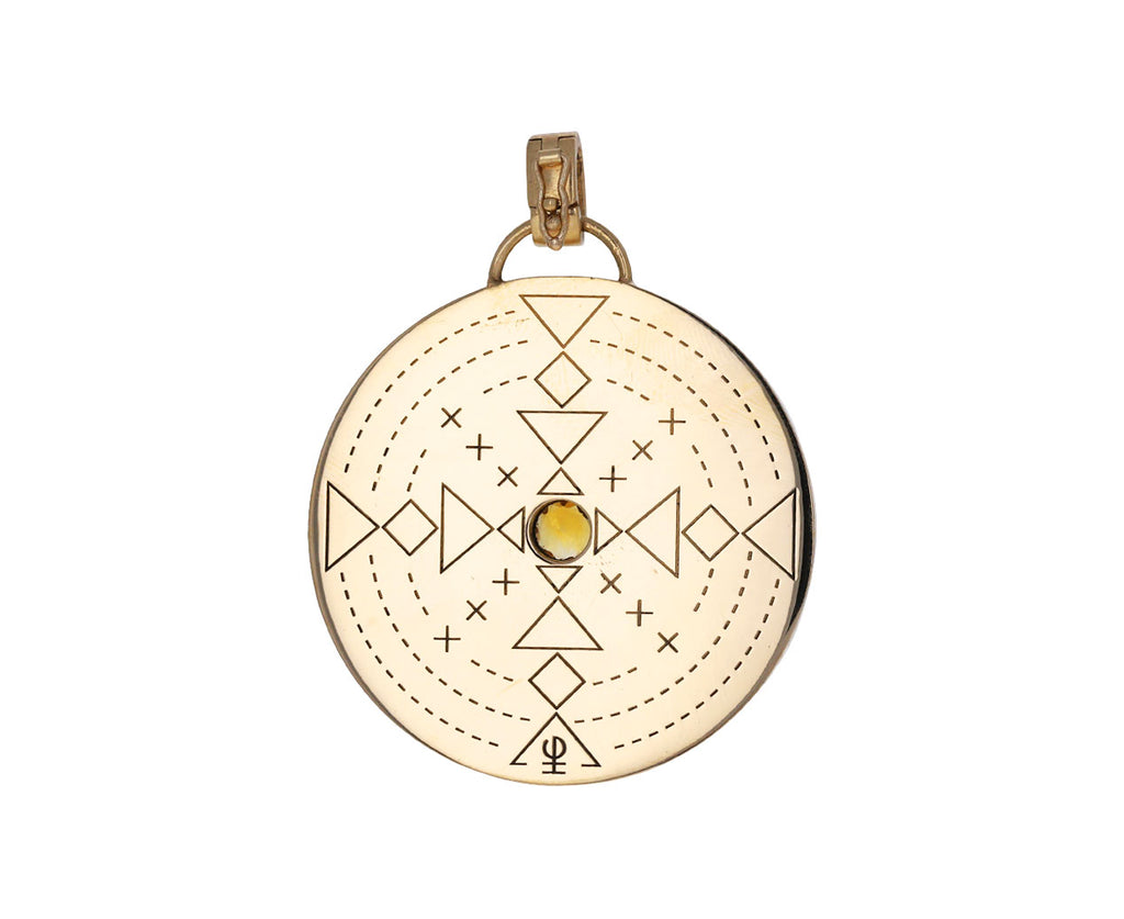 Citrine and Diamond Bead Other Dimensions Medallion ONLY