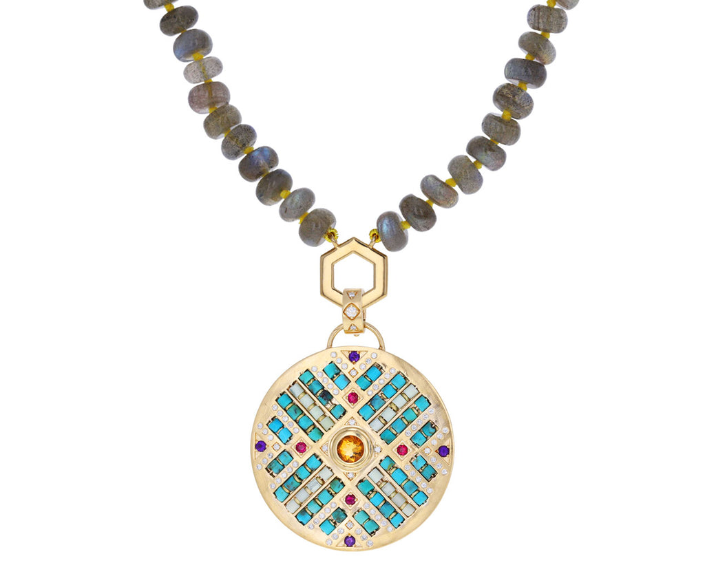 Citrine and Diamond Bead Other Dimensions Medallion ONLY