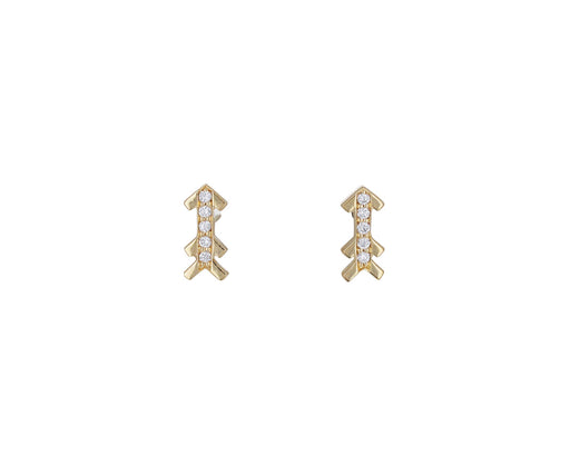 Diamond Arrow Stud Earrings