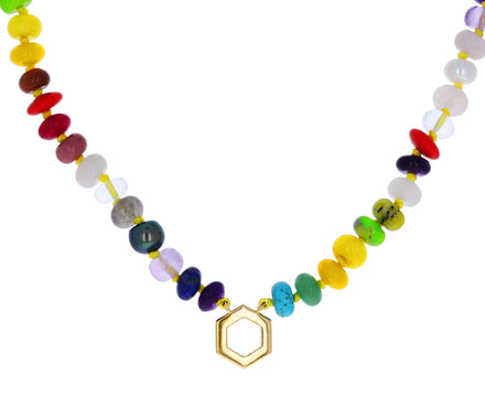 Multi Gem Rainbow Foundation Necklace