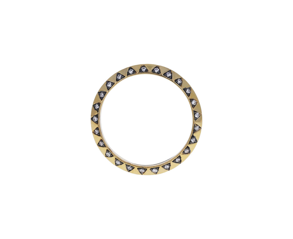 Skinny Blackened Diamond Talisman Ring