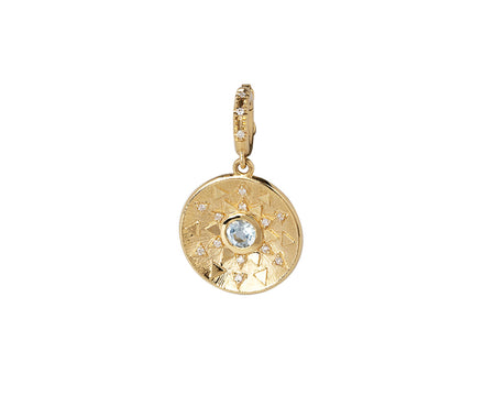 Harwell Godfrey Aquamarine and Diamond Mini Sun Sign Medallion ONLY