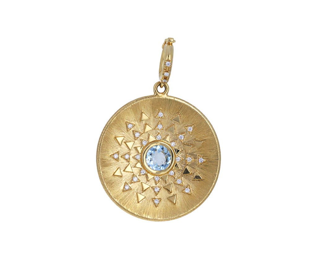 Aquamarine and Diamond Major Sun Sign Medallion ONLY