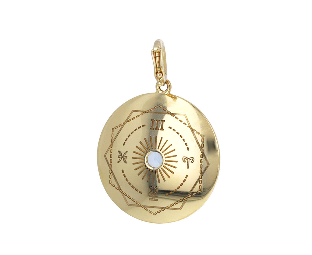 Aquamarine and Diamond Major Sun Sign Medallion ONLY