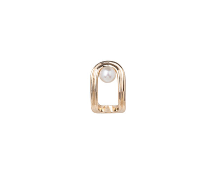 Hirotaka Beluga Oblong Pearl SINGLE Stud Earring