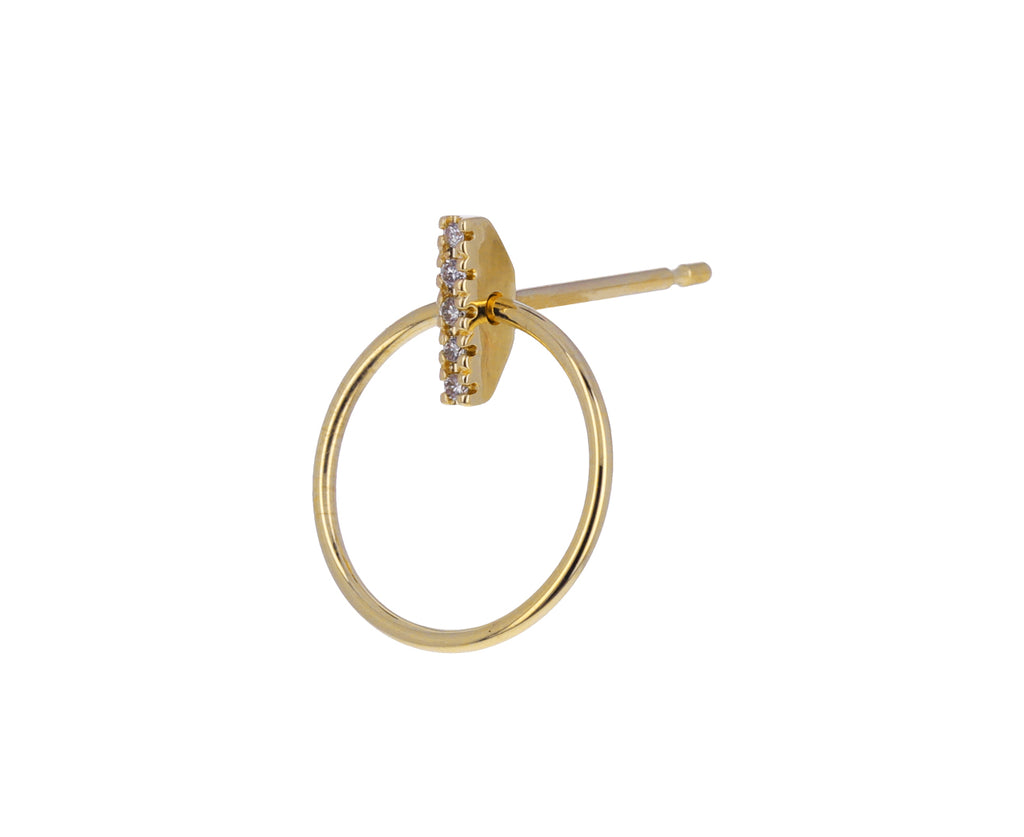 Diamond Doorknocker SINGLE Earring