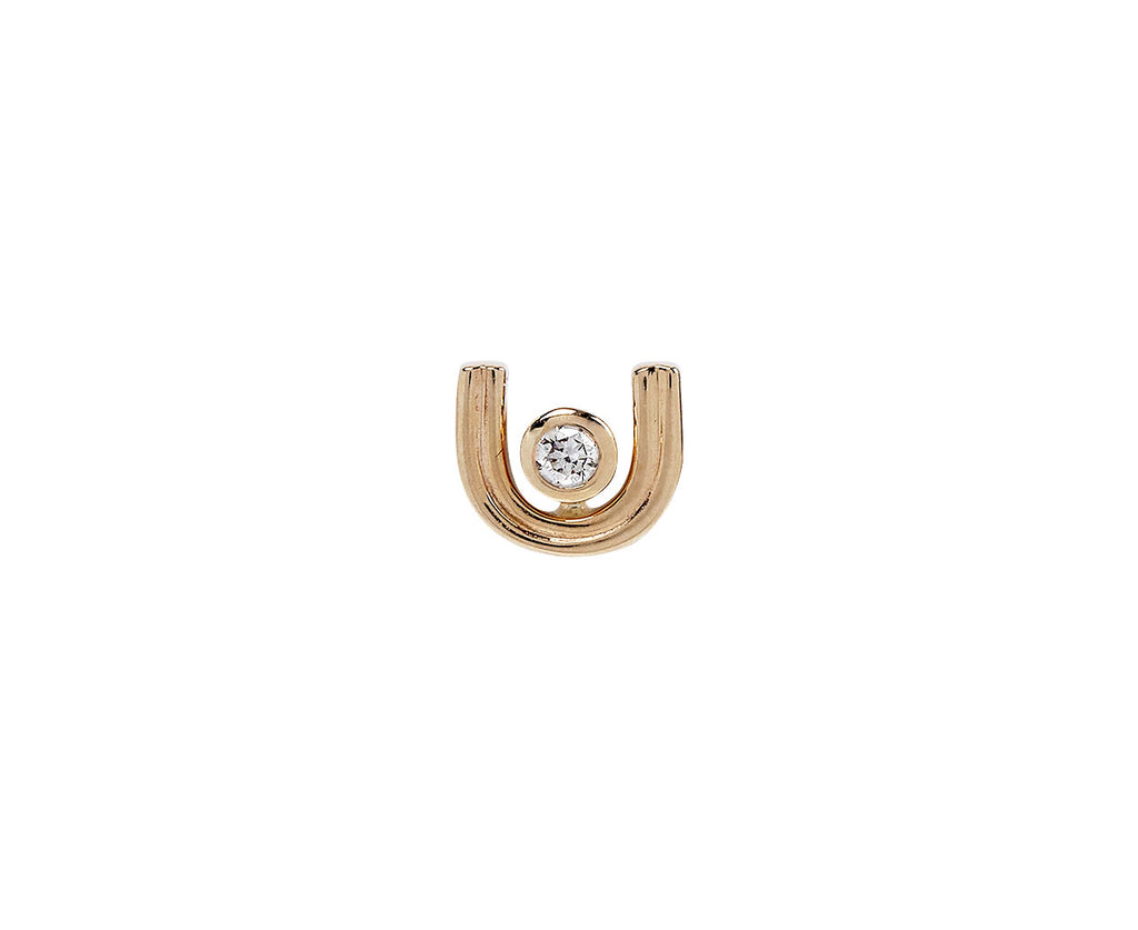 Hirotaka Beluga Diamond SINGLE Stud Earring