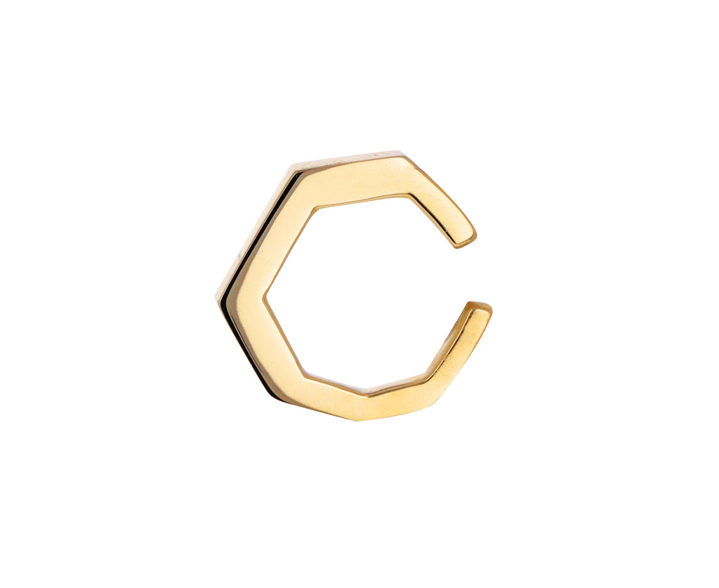 Gold Octagon Ear Cuff