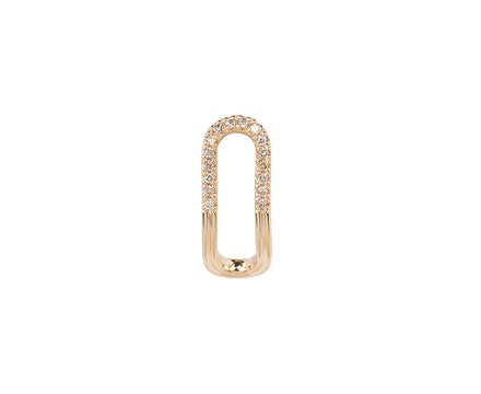 Diamond Beluga Oblong Allonge SINGLE Stud Earring