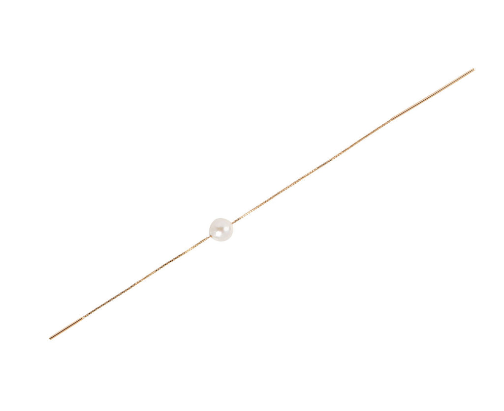 Hirotaka Akoya Pearl Chain SINGLE Earring Side