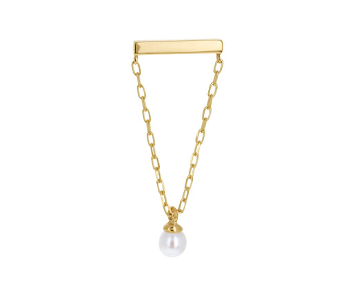 Akoya Pearl Bar Chain SINGLE Earring